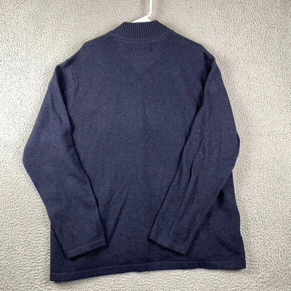 Eddie Bauer 1/4 Zip Pullover Sweater Men's XL Striped Wool Arcylic Nylon Blend - Picture 8 of 9